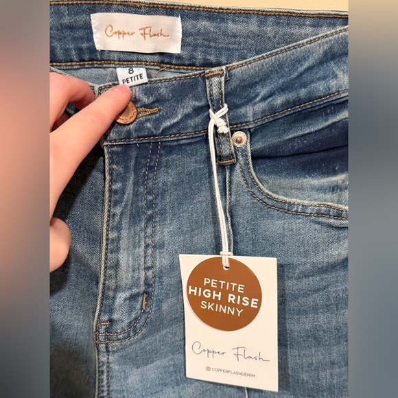 Copper Flash 8P NWT high rise skinny jeans. - Picture 2 of 4